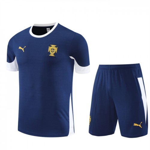 Portogallo Maglia da Allenamento 2024-25 Maniche Corte Navy - Bambino Portogallo Maglia da Allenamento 2024-25 Maniche Corte Navy - Bambino